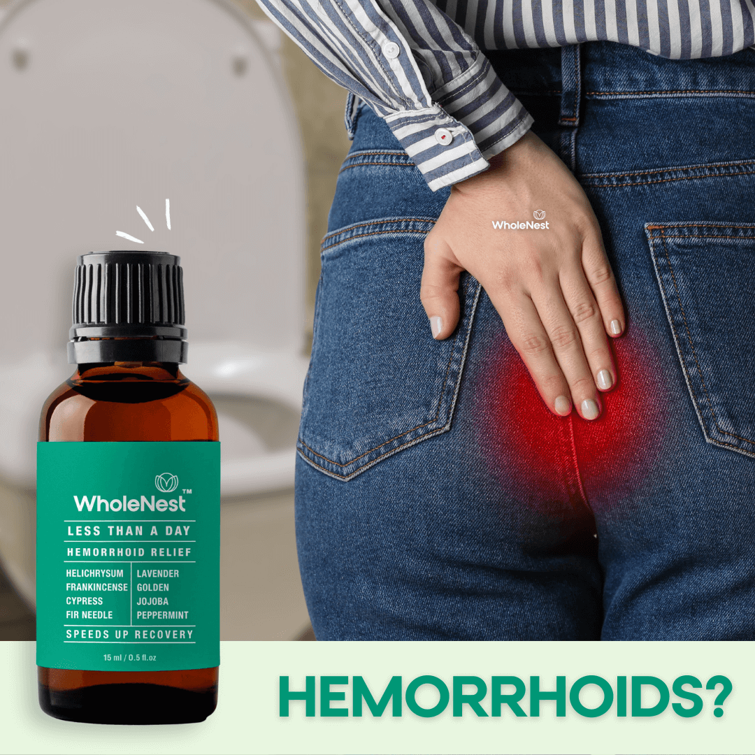 Hemorrhoids Pain Relief, Natural Alternative, Safe for Pregnancy & Postpartum - Less Than a Day WholeNest