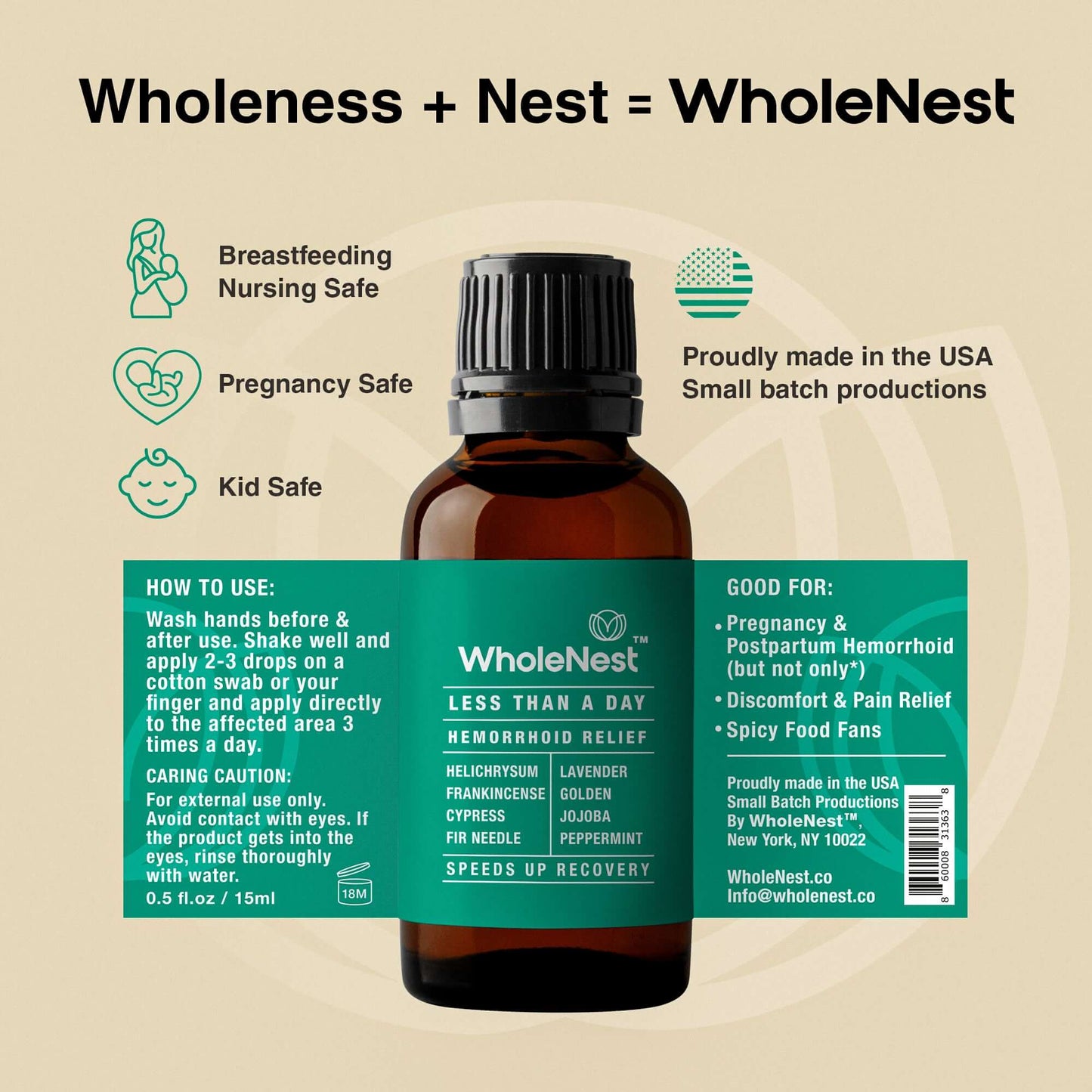 Less Than A Day hemorrhoid oil offer immediate hemorrhoid relief that is fast-acting and long-lasting and is completely safe for pregnancy and postpartum.