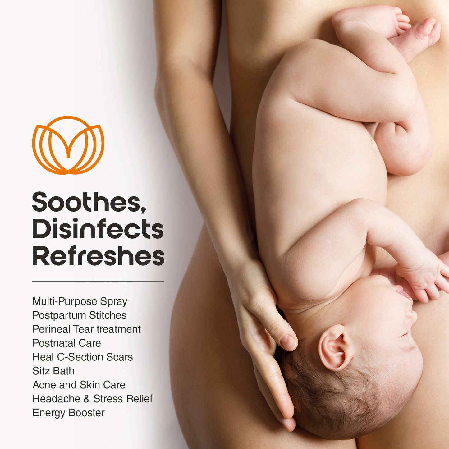Wonder Spray is unique, powerful, and extremely healing for postpartum care - speeds up healing, reduces itch, swelling, and pain, soothes sore muscles, and gives good hygiene to the perineal area.